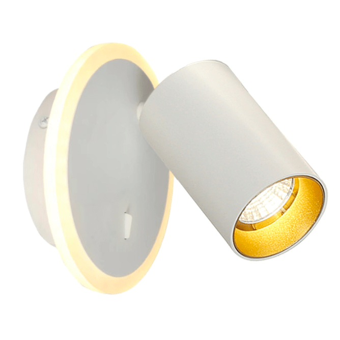 Bialy reflektor kinkiet LED Parma ruchomy