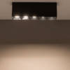 Czarna liniowa lampa sufitowa LED Midi o mocy 20W i barwie światła 4000K