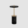 Bezprzewodowa lampa stołowa Asteria Move Mini z czarnego marmuru