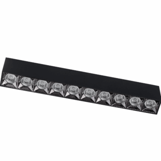 Czarna sufitowa oprawa LED Midi o mocy 40W i barwie światła 4000K