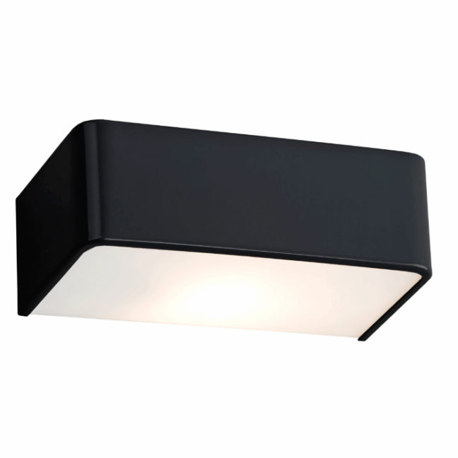 Nowoczesny kinkiet Rodan w kolorze czarnym, 20 cm