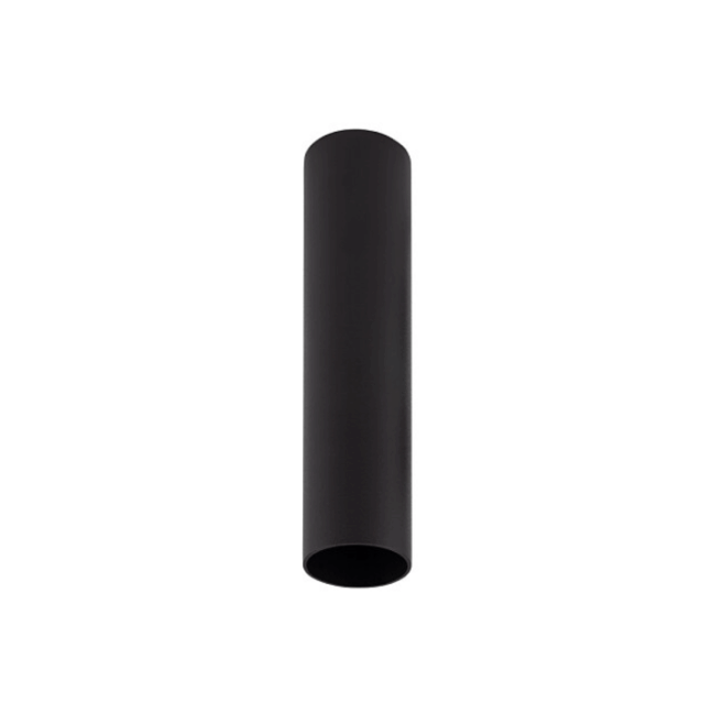 Czarna sufitowa lampa spot Fourty S o długości 18,5 cm
