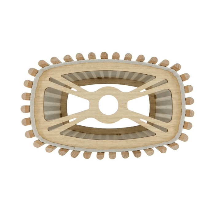 Wisząca lampa z lameli Komorebi UMAGE, 33 cm, ciemne drewno