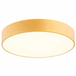 Stylowy złoty plafon Darling o średnicy 25 cm, wykonany z hartowanego szkła i metalu