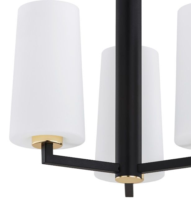 Nowoczesny i stylowy żyrandol Camelot Plus w czarno-białej kolorystyce