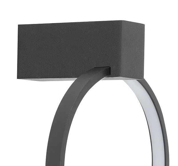 Nowoczesny kinkiet Circolo XS 4000K z podświetlanym pierścieniem LED o średnicy 18 cm