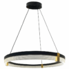 Wisząca lampa Plum 1 z czarną obręczą LED o średnicy 60 cm, moc 32W, CCT
