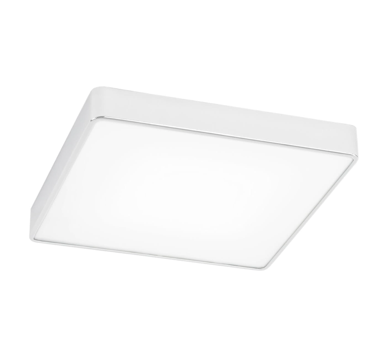 Nowoczesny plafon Ontario w białym kolorze z lakierowanej stali o średnicy 35 cm