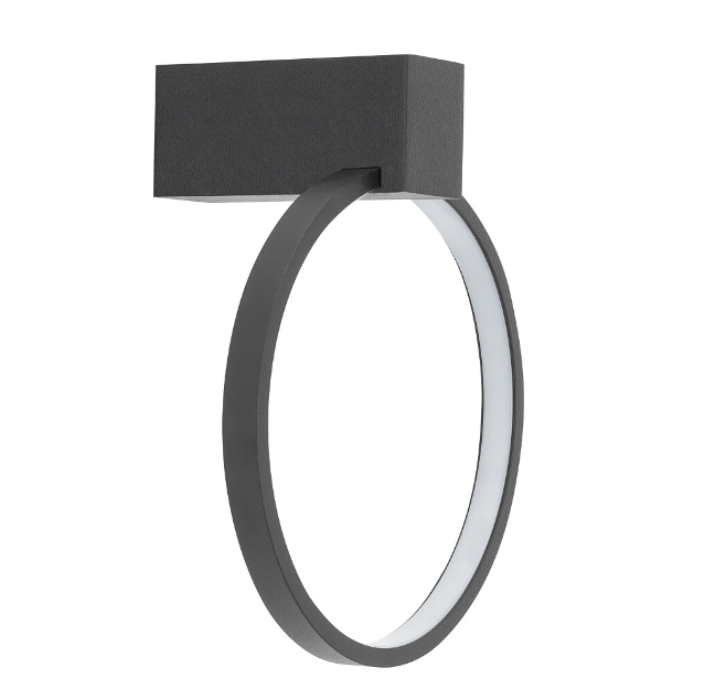 Nowoczesny kinkiet Circolo XS 4000K z podświetlanym pierścieniem LED o średnicy 18 cm