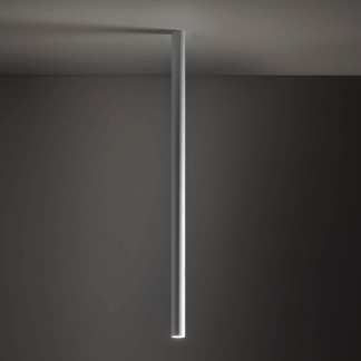 Biała sufitowa lampa tuba Fourty L o długości 90 cm