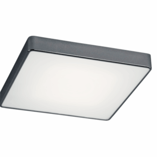 Nowoczesna szara lampa sufitowa Ontario do przedpokoju o średnicy 25 cm