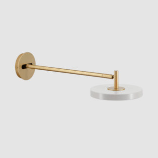 Szary kinkiet LED Asteria Wall Long UMAGE z obrotowym wysięgnikiem i ramieniem