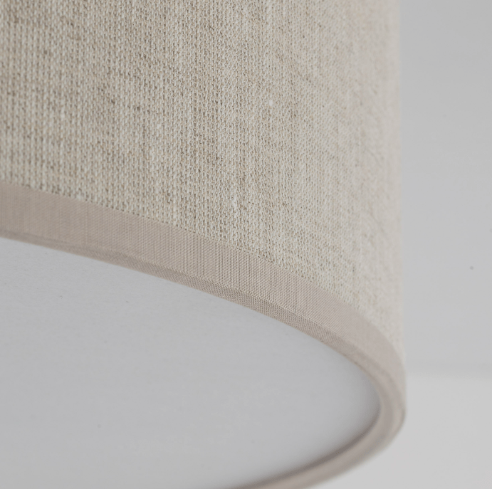 Beżowa okrągła lampa sufitowa Nicola o średnicy 38 cm