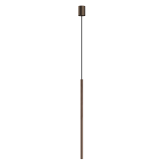 Wisząca lampa w kształcie tuby Laser o długości 75 cm w kolorze czekoladowym