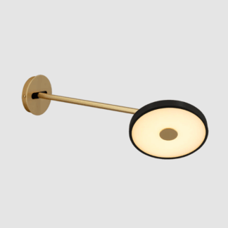 Złoto-czarny kinkiet Asteria Wall z ruchomym ramieniem