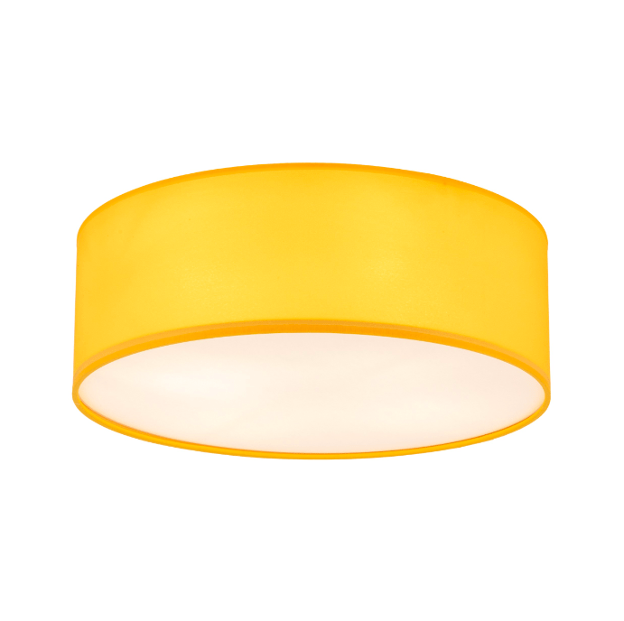 Designerska żółta lampa sufitowa Nicola o średnicy 38 cm