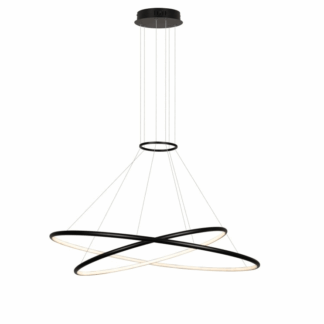 Żyrandol LED Halifax z dwoma świetlnymi pierścieniami, 80 cm, 45W, CCT