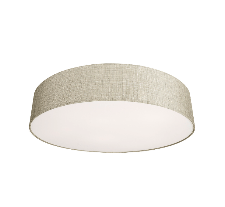 Zyrandol plafonowy Turda VII z szarej tkaniny 78cm 7 zarowek