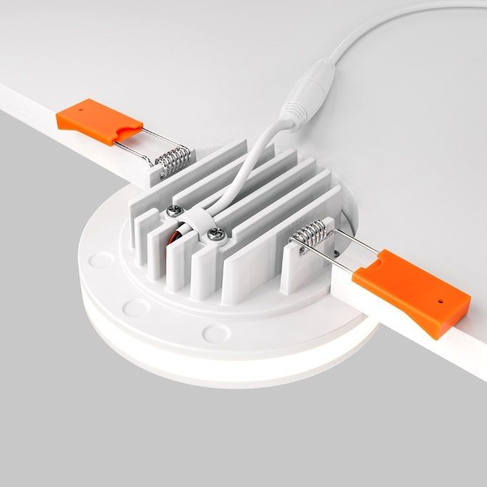 Białe oczko LED Phanton z bocznym podświetleniem