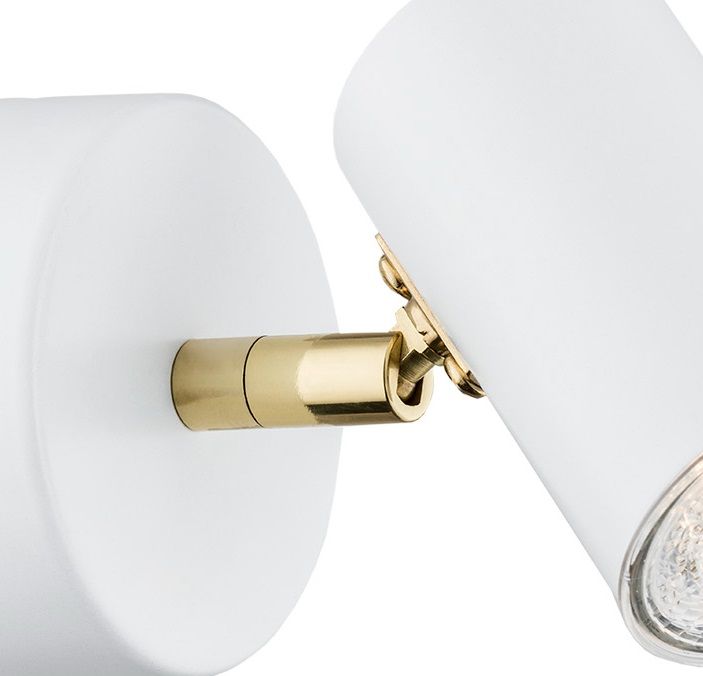 Biały kinkiet Lagos z regulowanym reflektorem spot