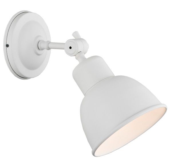 Biały, obracany kinkiet loftowy Eufrat Argon