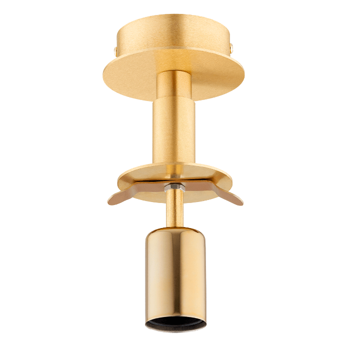 Bursztynowa lampa sufitowa kula Paloma w odcieniu mosiądzu