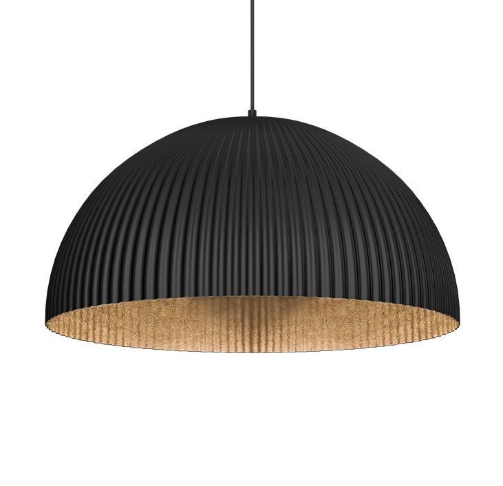 Czarna, nowoczesna lampa wisząca Gandra do zawieszenia nad stołem