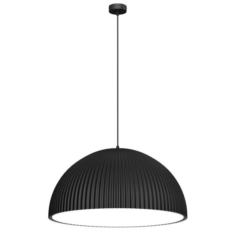 Czarna, nowoczesna lampa wisząca Gandra do zawieszenia nad stołem