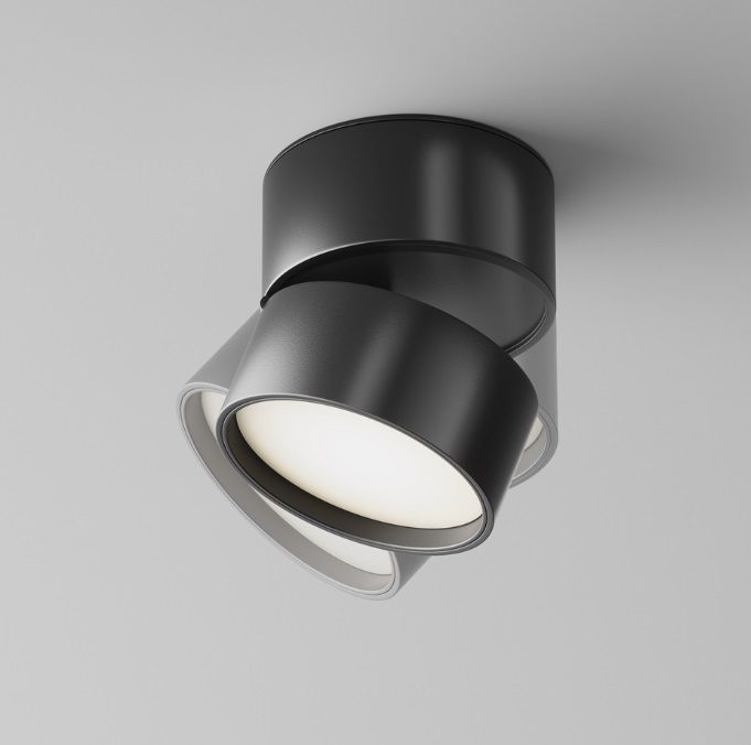 Czarna regulowana lampa punktowa LED Onda, 4000K