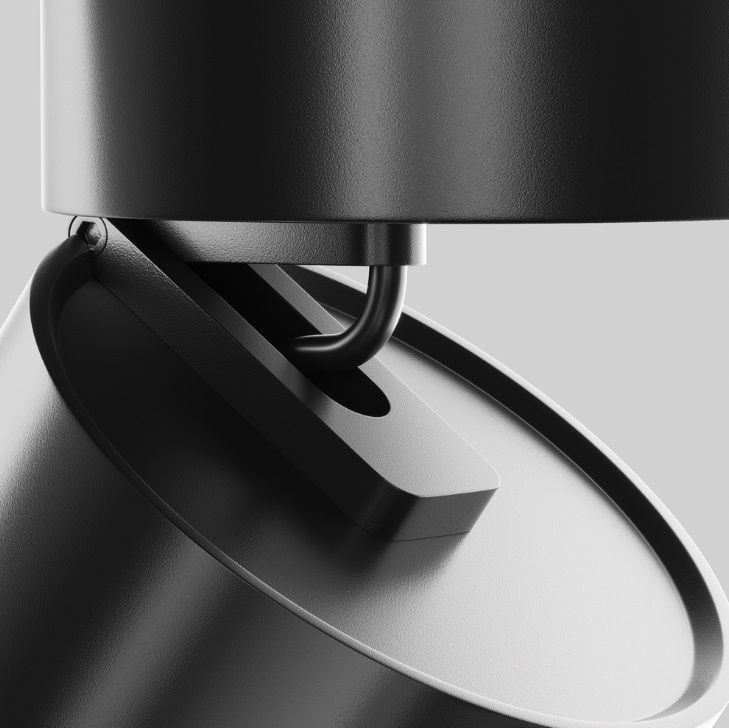 Czarna regulowana lampa punktowa LED Onda, 4000K