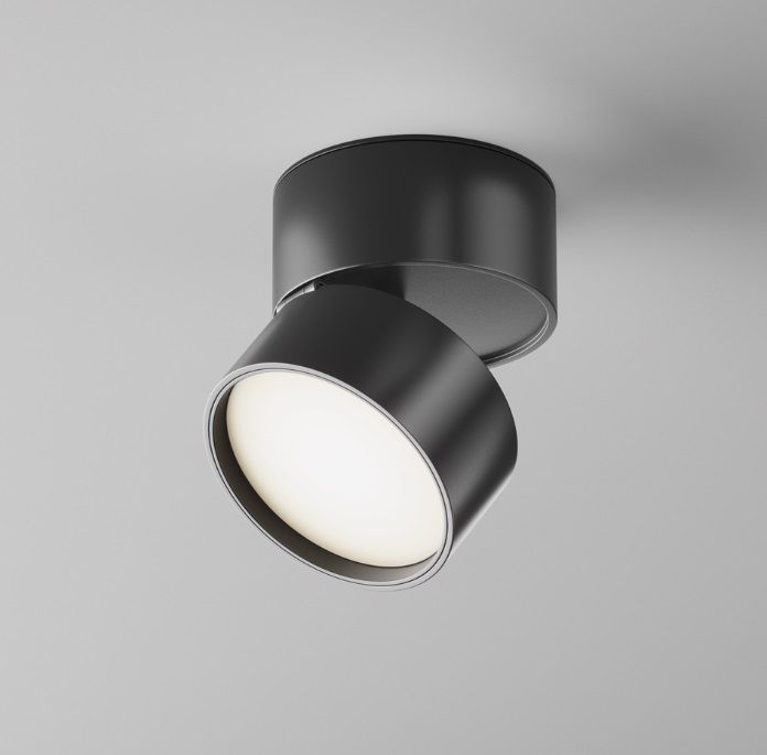 Czarna regulowana lampa punktowa LED Onda, 4000K