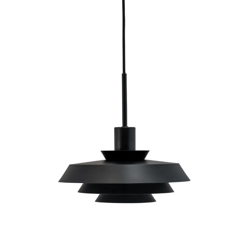 Czarna wisząca lampa DL30 nad stół w stylu nordyckim