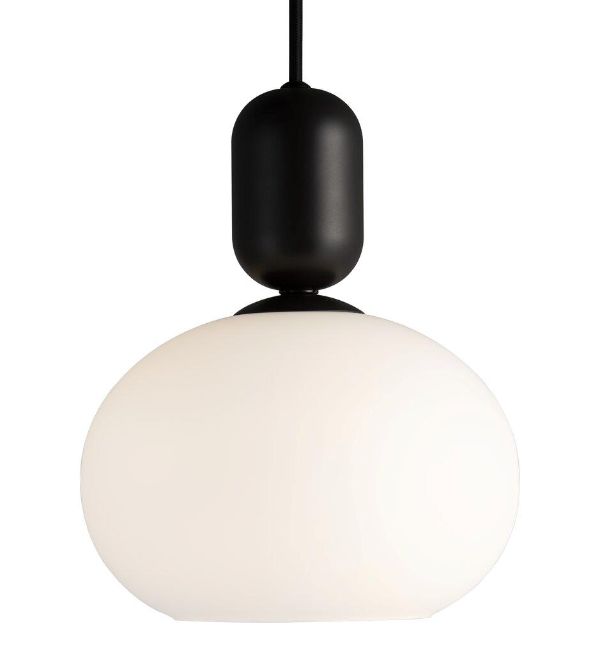 Czarne mocowanie do wiszącej lampy szklanej Notti