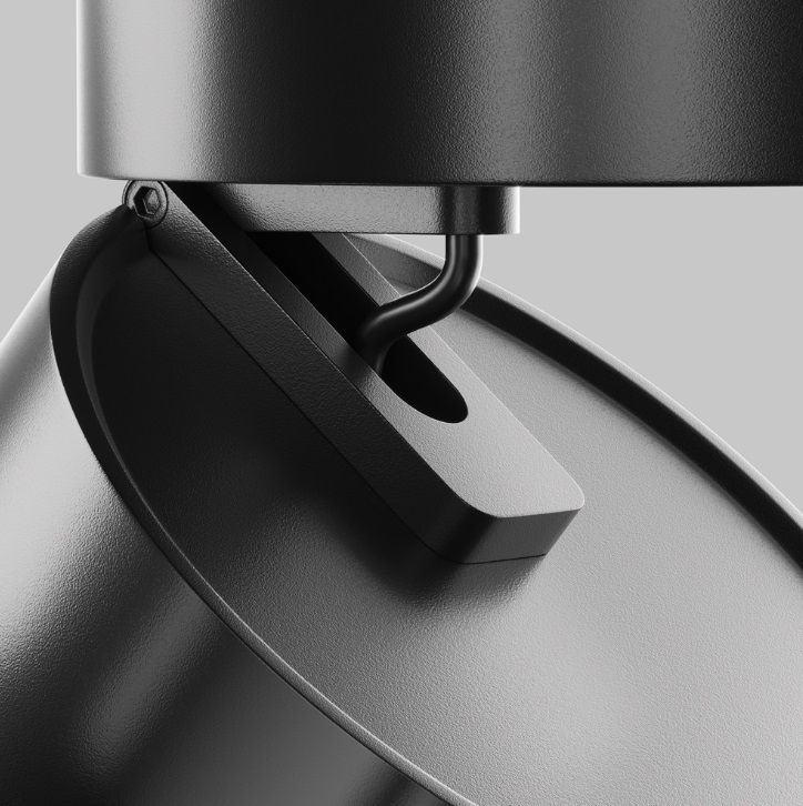 Czarny reflektor LED typu spot Onda o barwie 4000K