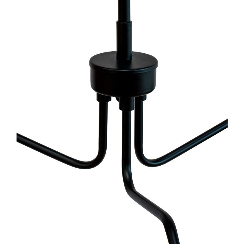 Czarny skandynawski żyrandol Futura z ruchomymi ramionami