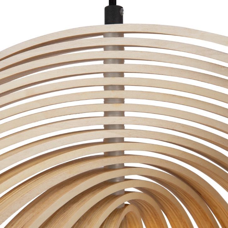 Drewniana lampa wisząca Roots do salonu o średnicy 60 cm