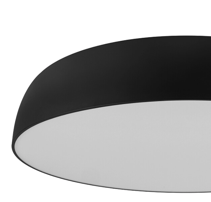 Duży plafon Satellite w kolorze czarno-białym na 10 żarówek o średnicy 78 cm