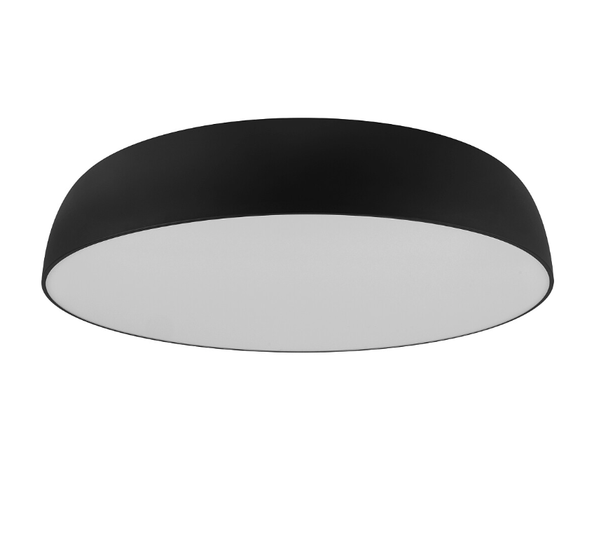 Duży plafon Satellite w kolorze czarno-białym na 10 żarówek o średnicy 78 cm