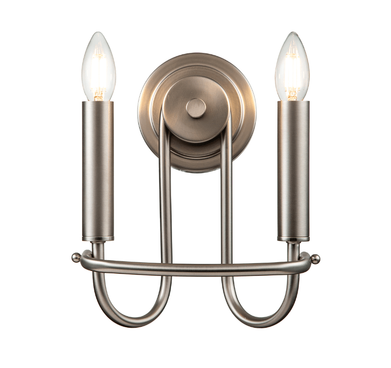 Elegancki świecznik Capitol Hill w niklowanym wykończeniu do salonu