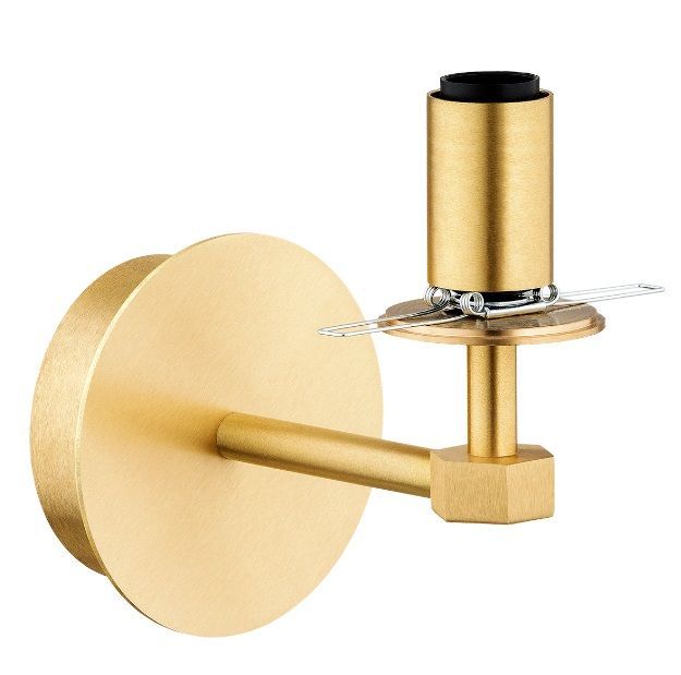 Elegancki złoty kinkiet Paloma z mosiądzu i szkła, idealny do łazienki