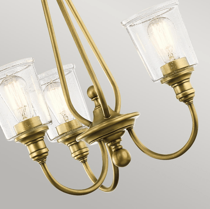 Klasyczny żyrandol Waverly 3 na złotym łańcuchu od Ardant Decor