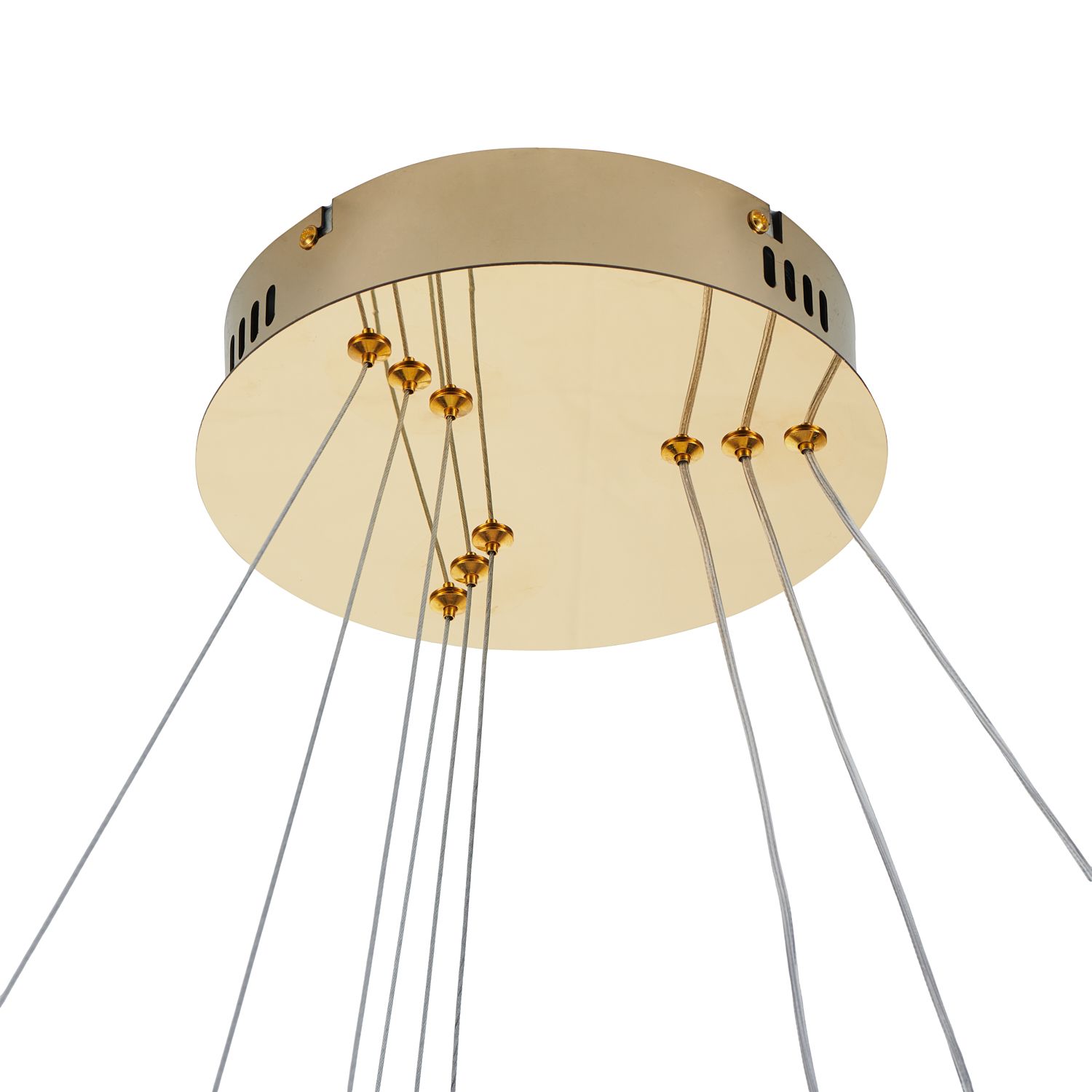 Lampa sufitowa LED CIRCLE SLIM w kolorze złotym, trzy pierścienie o średnicach 40, 60 i 80 cm