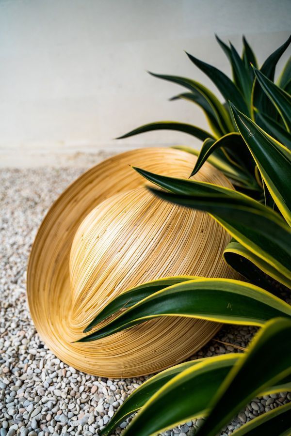 lampa wiszaca boho z bambusa