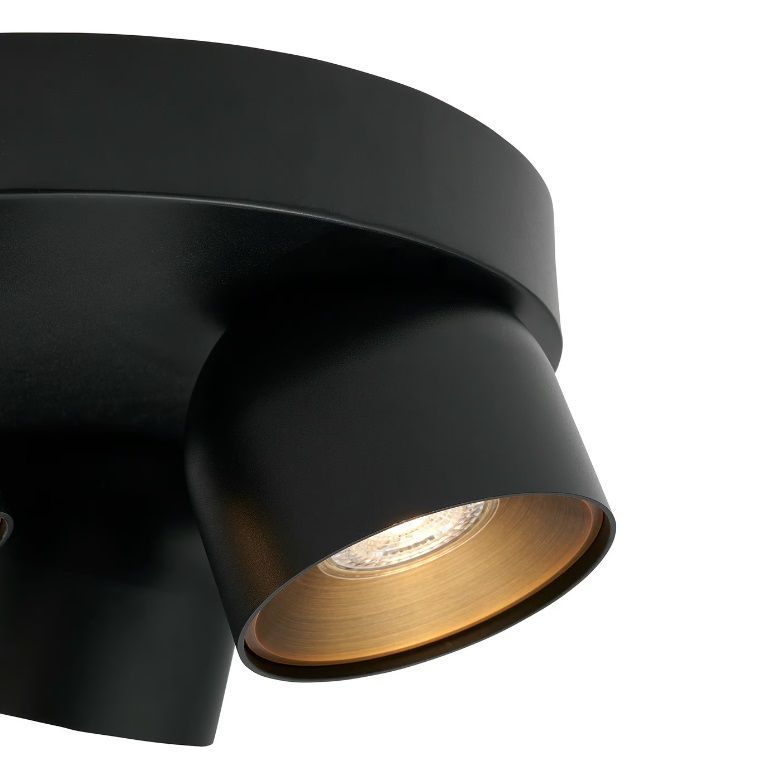 Lampa sufitowa Pitcher 3 od Nordlux w złoto-czarnym wykończeniu