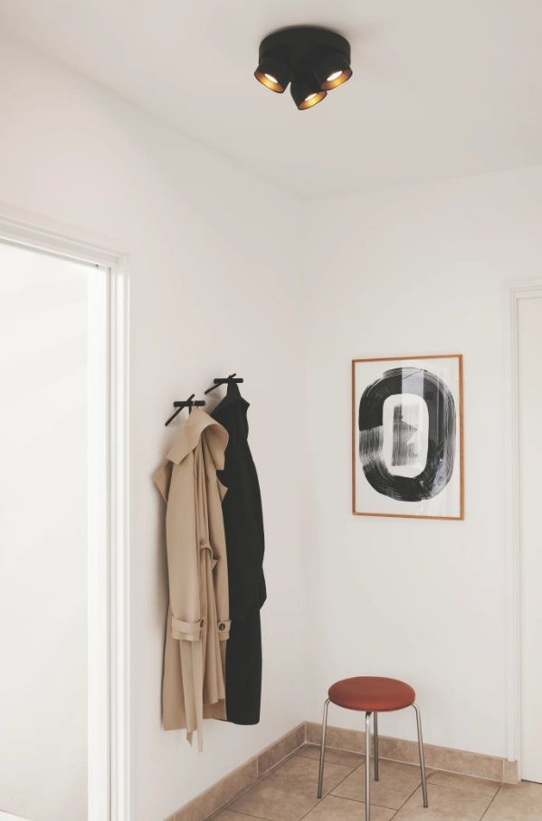 Lampa sufitowa Pitcher 3 od Nordlux w złoto-czarnym wykończeniu