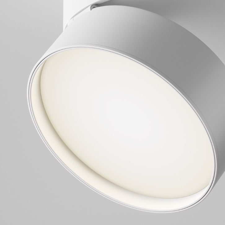 Nowoczesny biały spot Onda LED o okrągłym kształcie z ruchomą głowicą i neutralnym światłem 4000K