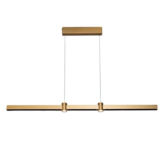OUTLET Złota podłużna lampa wisząca LED Diamante No.3 100 cm