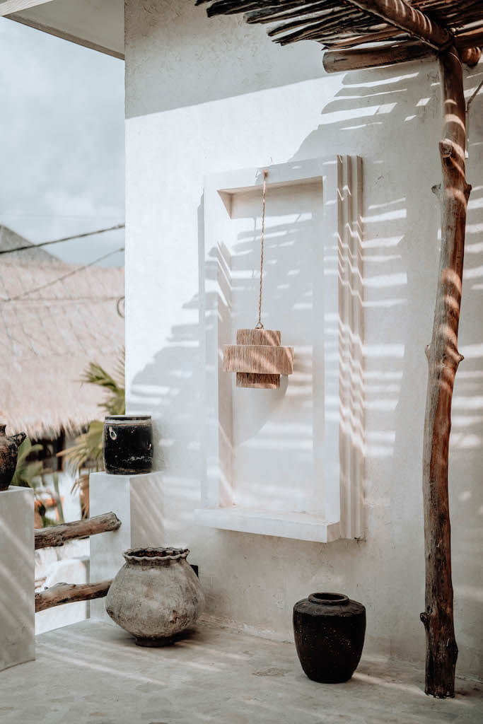 Wyprzedaż! Wisząca lampa boho Hawai z trawy morskiej