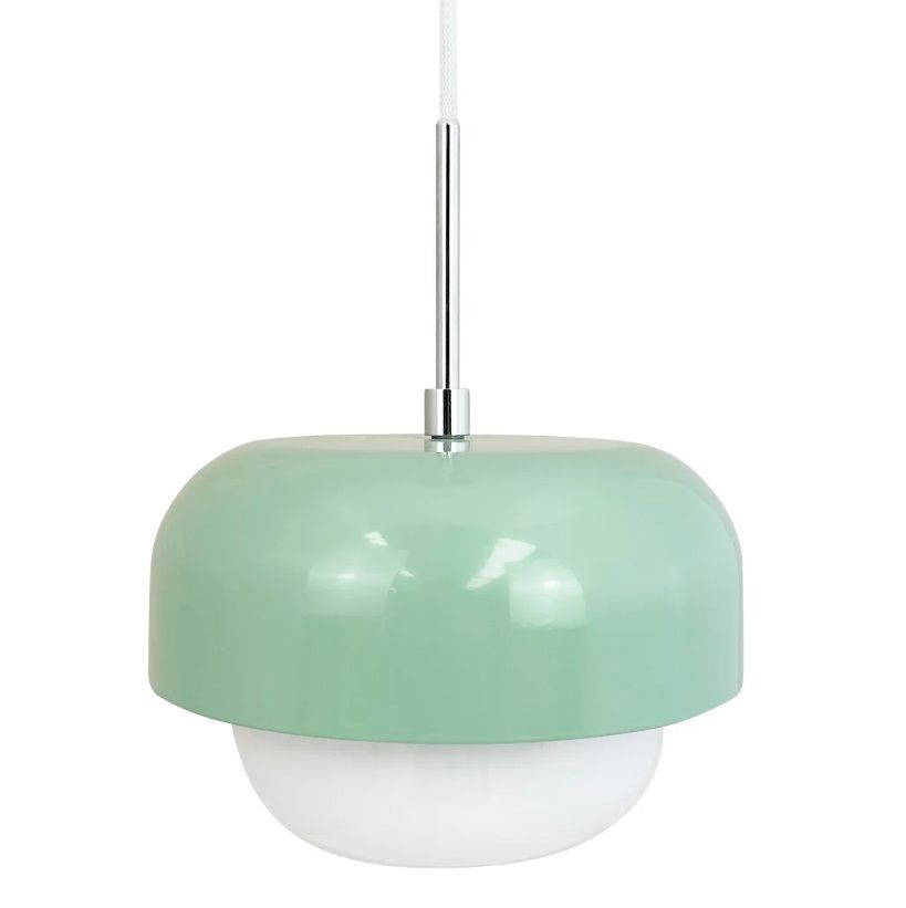 Miętowa retro lampa wisząca Haipot od Dyberg Larsen