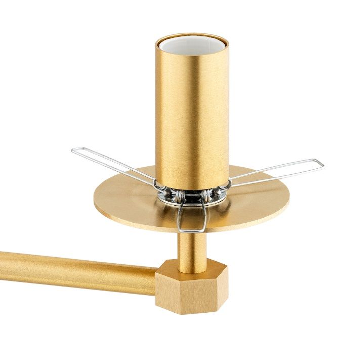 Mosiężny żyrandol Paloma z trzema szarymi dymionymi kulami wykonanymi z ryflowanego szkła